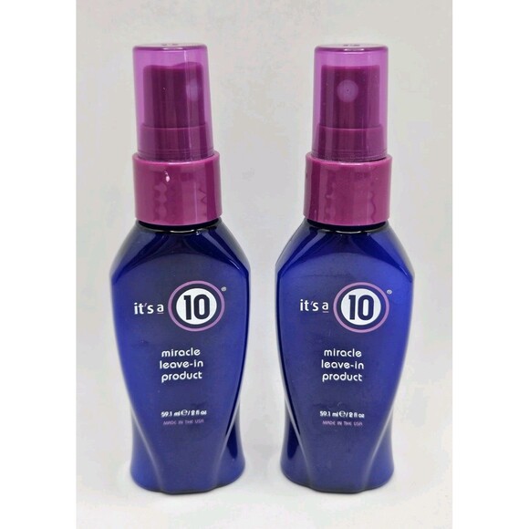 It's A 10 Miracle Leave In Product 2 Oz Lot Of 2 New Spray Bottles - Picture 1 of 2